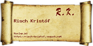 Risch Kristóf névjegykártya