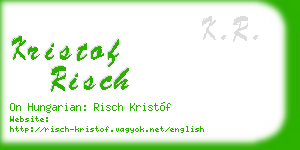 kristof risch business card